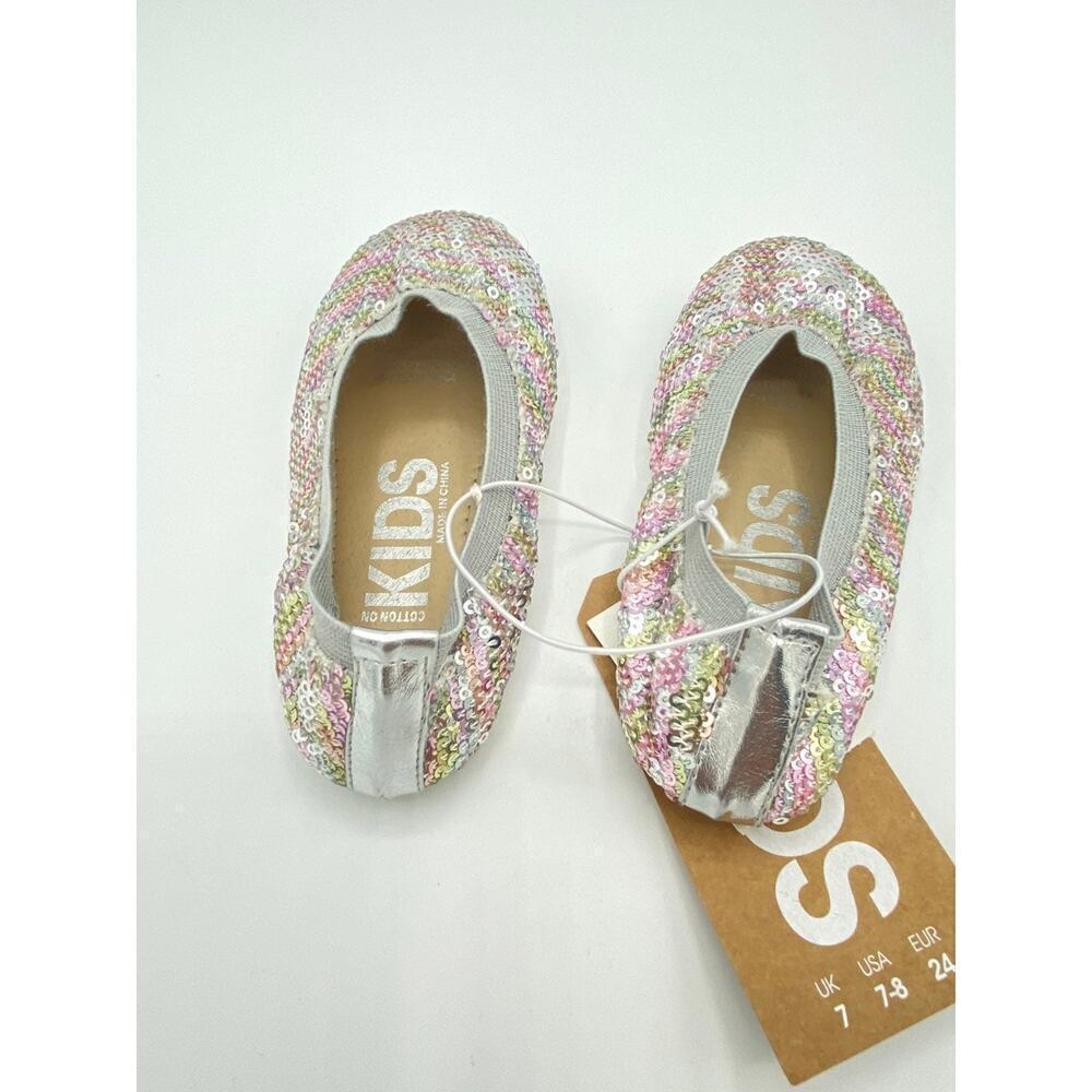 NWT Girl's Cotton On Kids US 7-8 Ombre Sequin Dress Holiday Summer Fall Flats - Picture 5 of 10